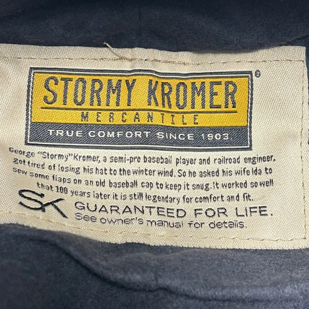 Stormy Kromer Gray Wool Winter Hat Newsboy Cap with Pink Flower Size 6 7/8 Small